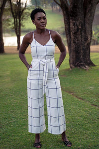 White and black jumpsuit